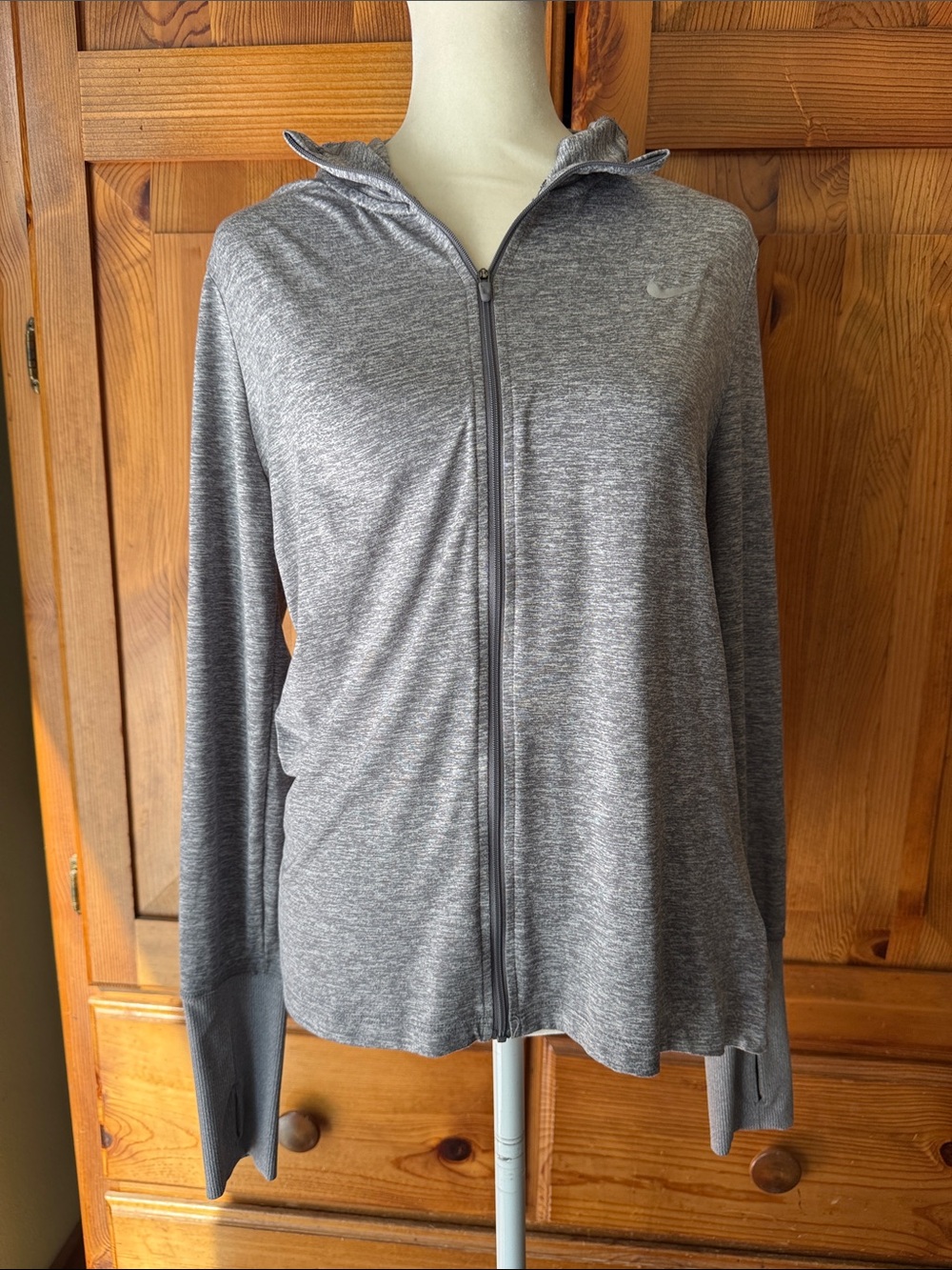 Nike Women’s Heather Gray Full-Zip Hooded Jacket